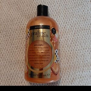 Philosophy Praline Crunch Shampoo Shower Gel Bubble Bath 16oz New